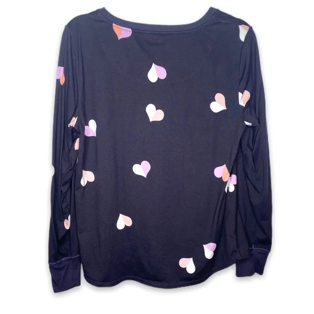 Kate Spade Heart Pajama Sleep Shirt Medium